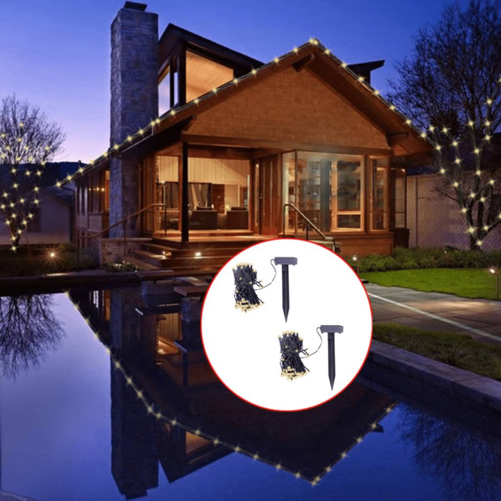 Led Solar String Lights Warm White Christmas Decoration