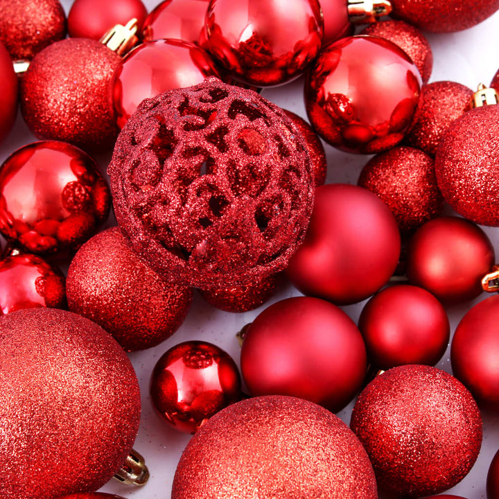 100 Piece Christmas Ball Set 3/4/6 Cm