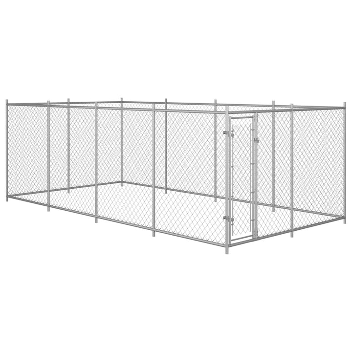 Outdoor Dog Kennel With Roof 7.6X3.8X2.3 M