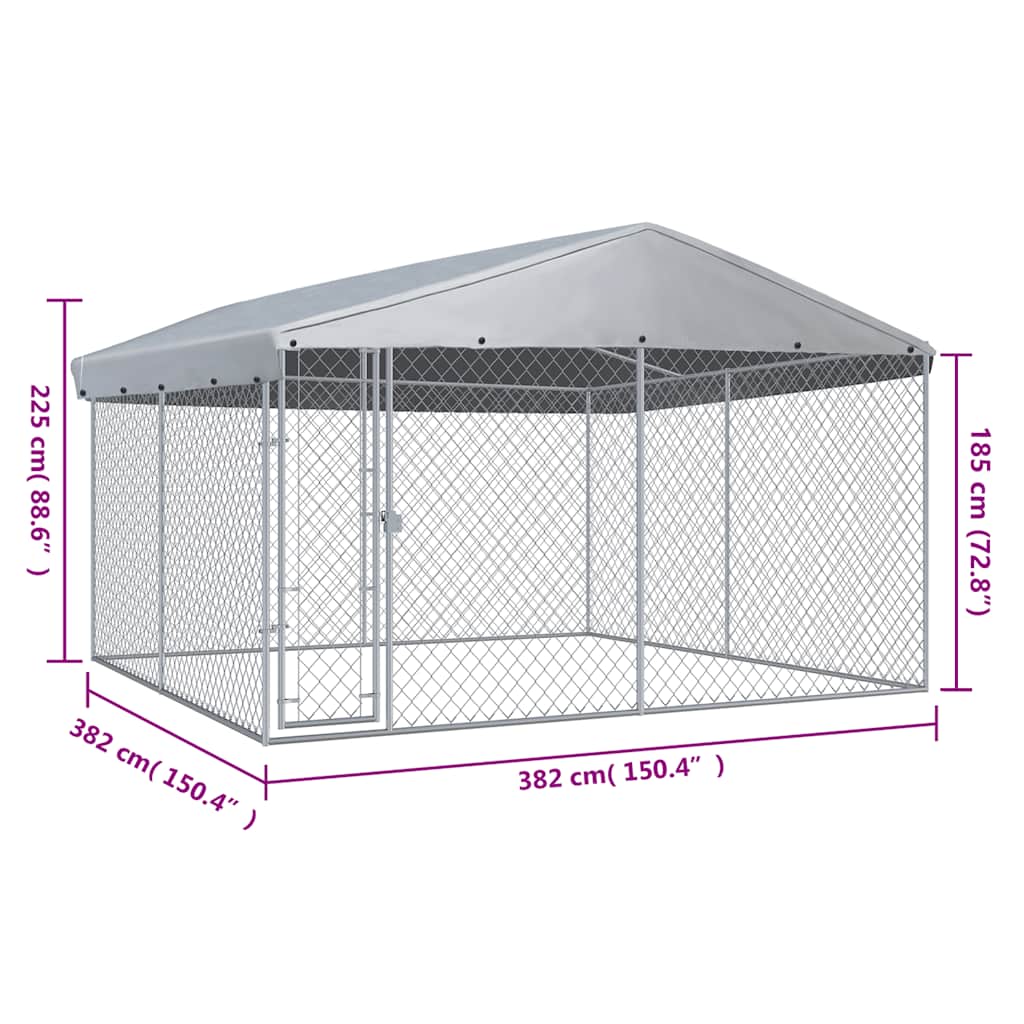 Outdoor Dog Kennel With Roof