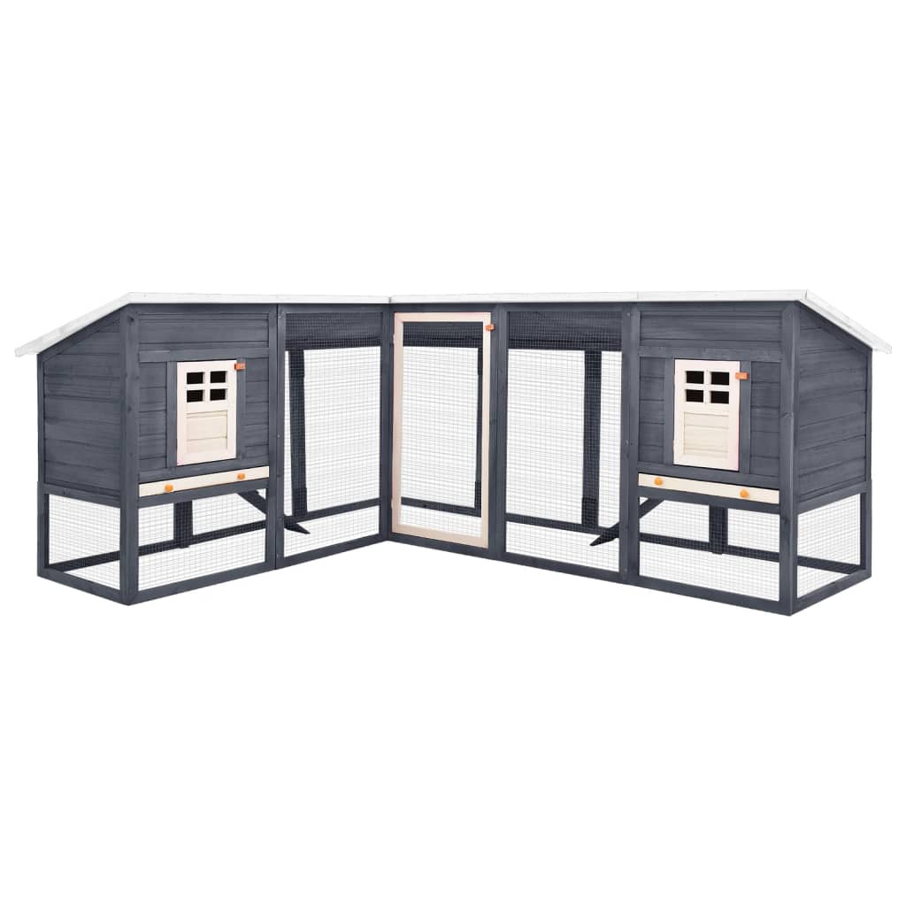 Outdoor Rabbit Hutch With Run Solid Fir Wood
