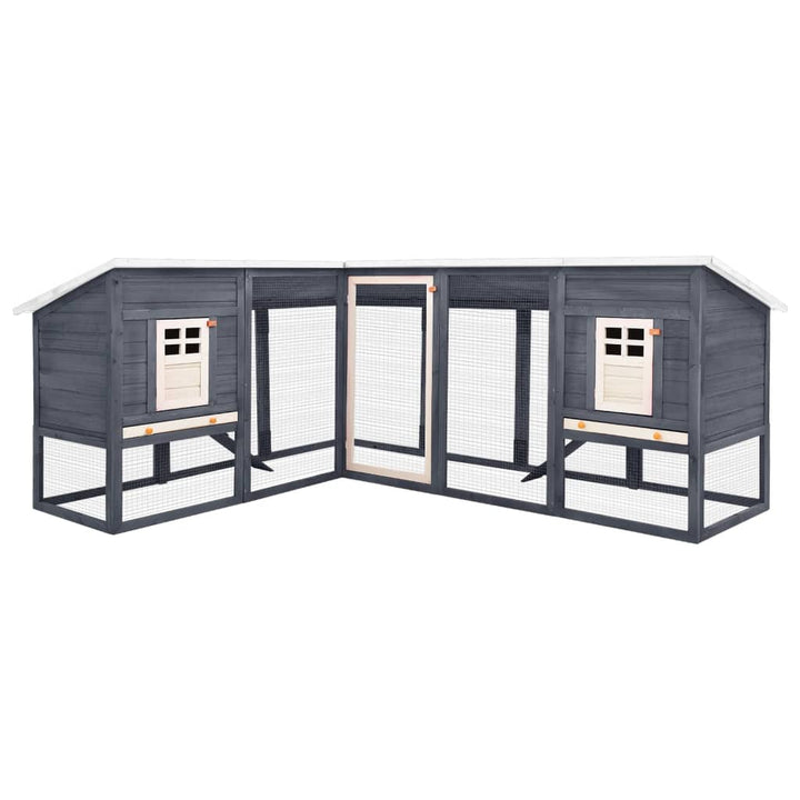 Outdoor Rabbit Hutch With Run Solid Fir Wood