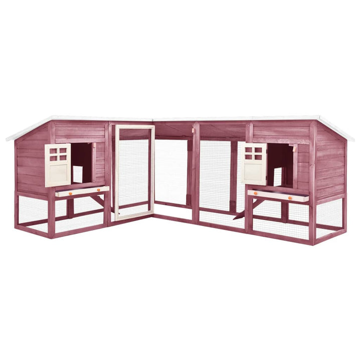 Outdoor Rabbit Hutch With Run Solid Fir Wood