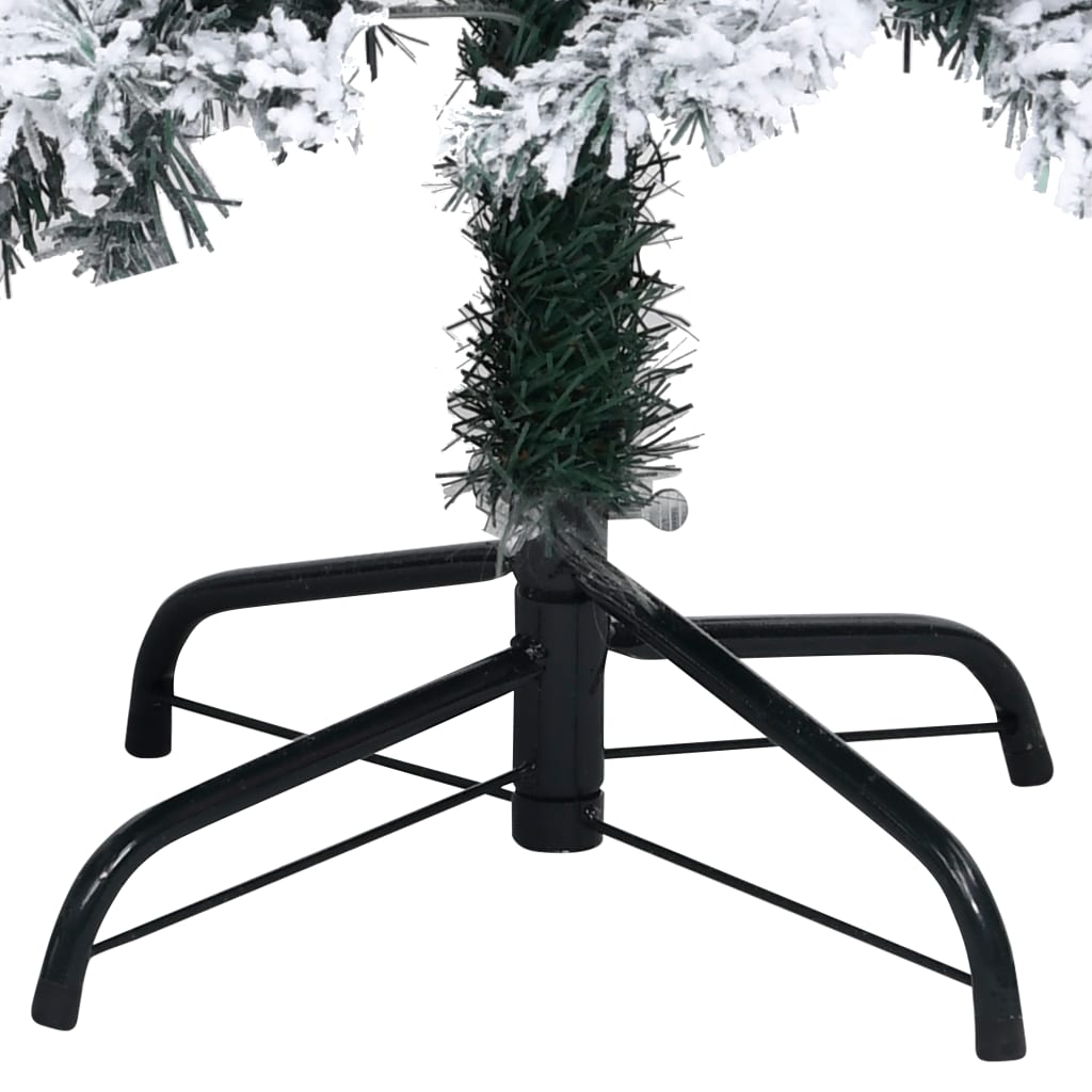 Artificial Christmas Tree With Flocked Snow Green 150 Cm Pvc