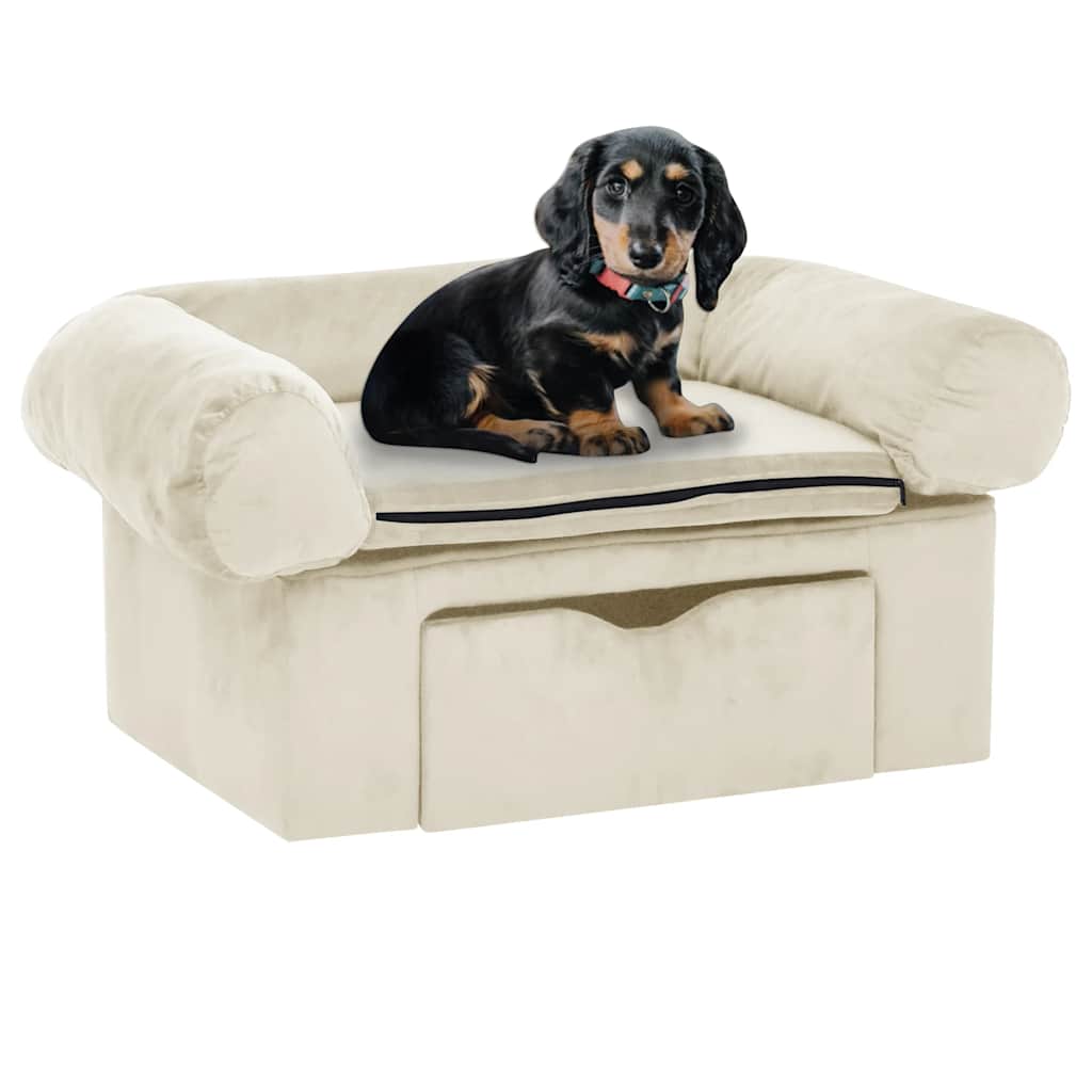 Dog Sofa With Drawer 75X50X38 Cm Plush