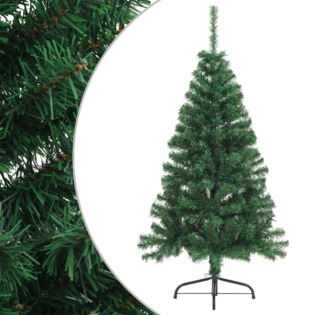 Artificial Half Christmas Tree With Stand 120 Cm Pvc