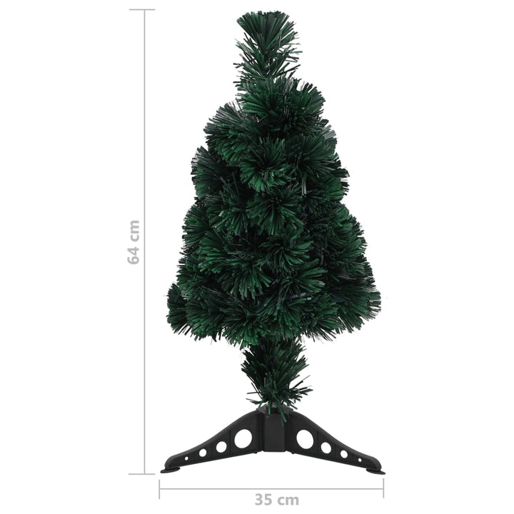 Artificial Slim Christmas Tree With Stand 64 Cm Fibre Optic