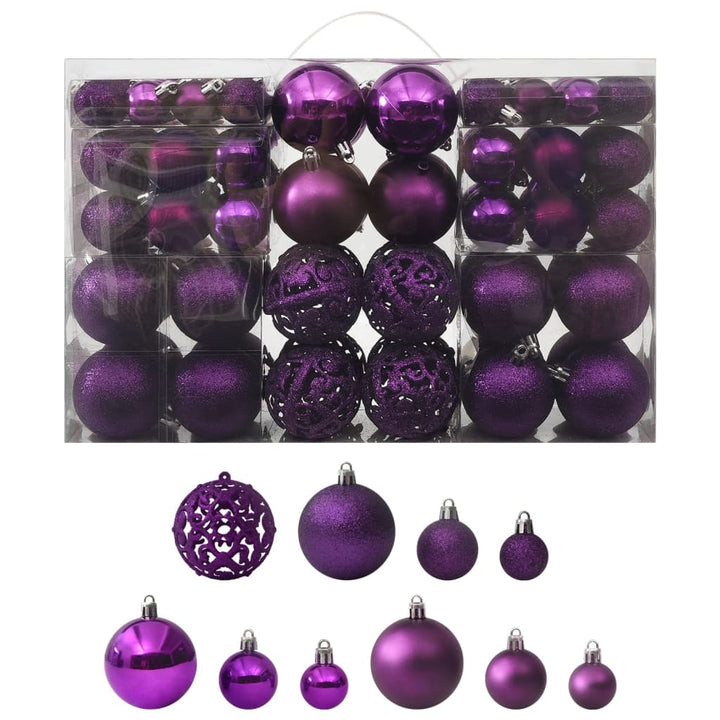 100 Piece Christmas Ball Set 3/4/6 Cm