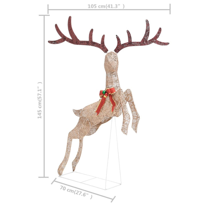 Flying Reindeer Christmas Decoration 120 Leds Warm White