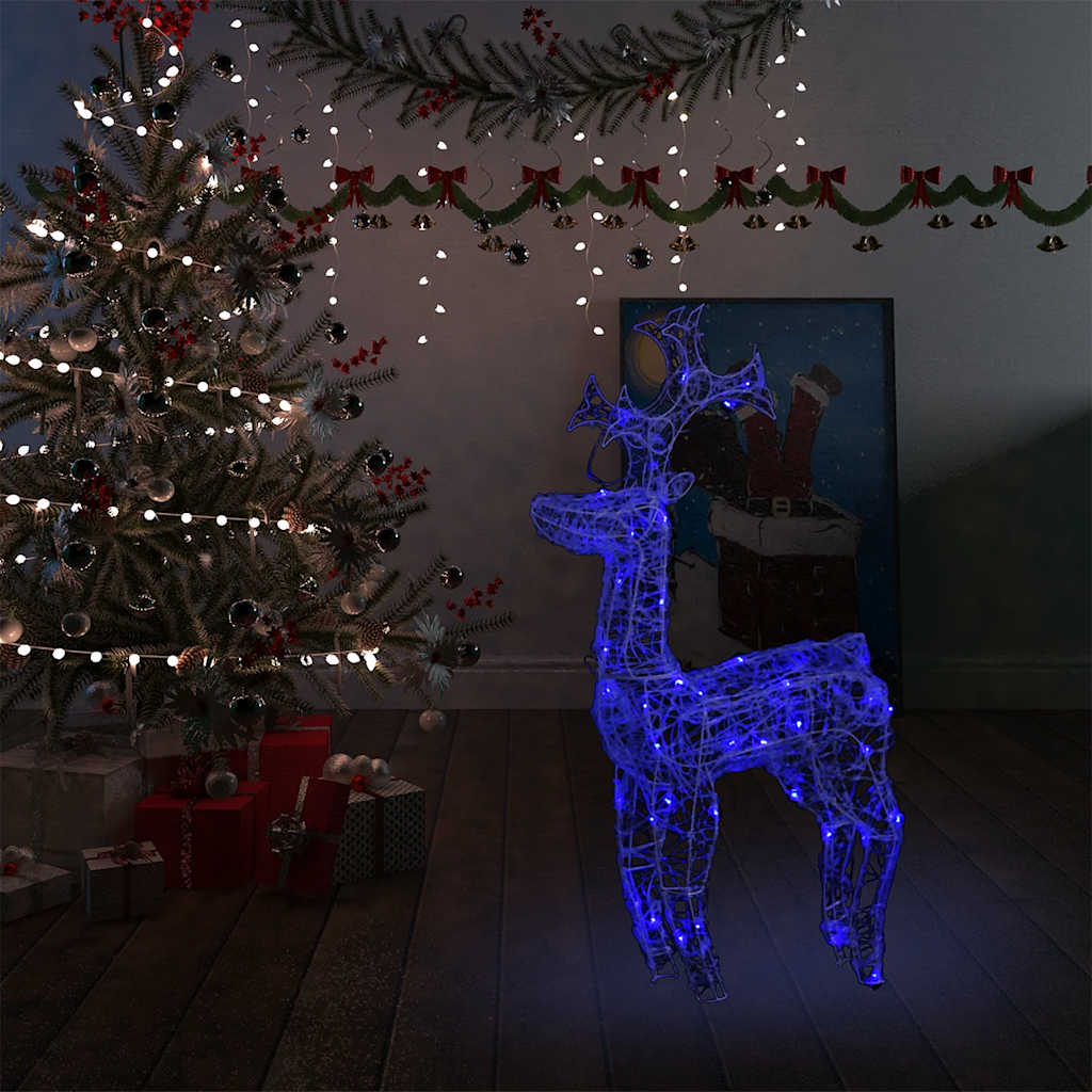 Xxl Acrylic Christmas Reindeers 250 Led 3 Pcs 180 Cm