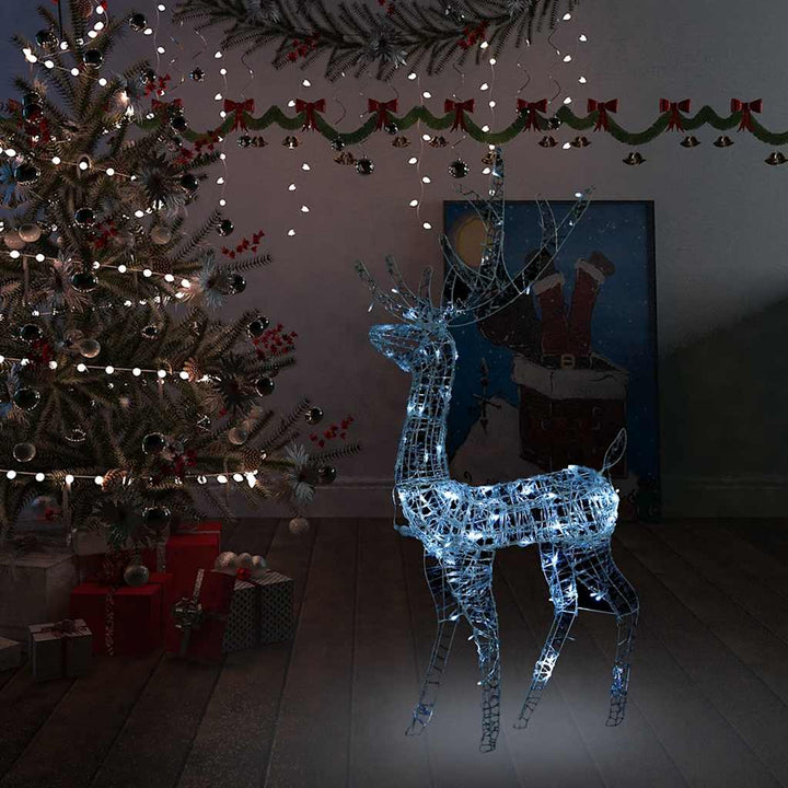 Xxl Acrylic Christmas Reindeers 250 Led 3 Pcs 180 Cm