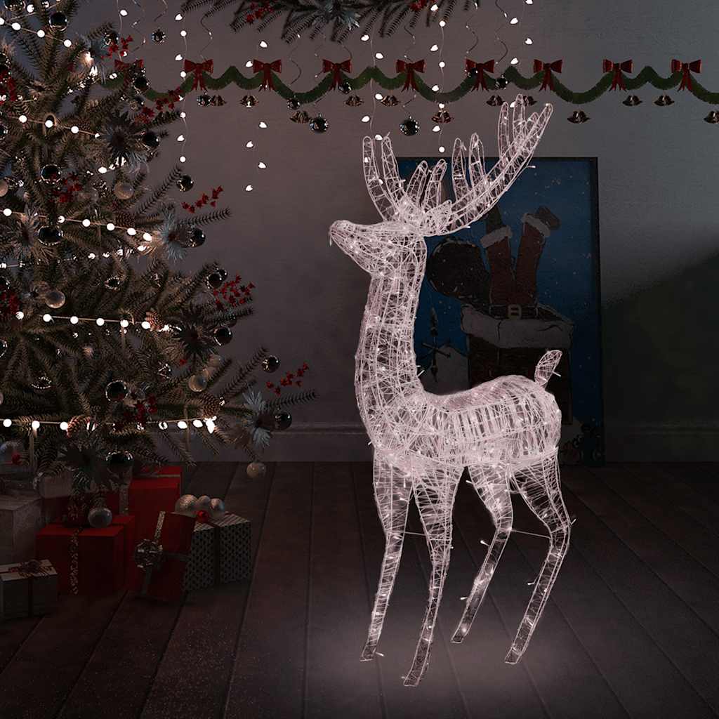 Xxl Acrylic Christmas Reindeers 250 Led 3 Pcs 180 Cm