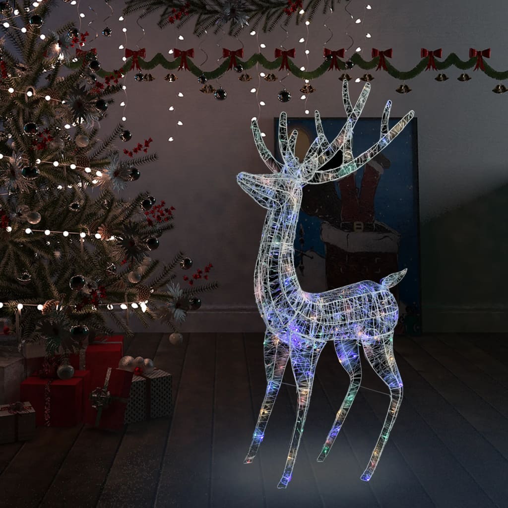 Xxl Acrylic Christmas Reindeers 250 Led 3 Pcs 180 Cm
