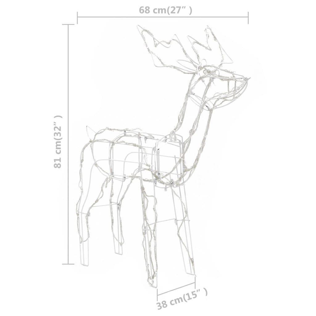 3 Piece Christmas Light Display Reindeers 229 Leds