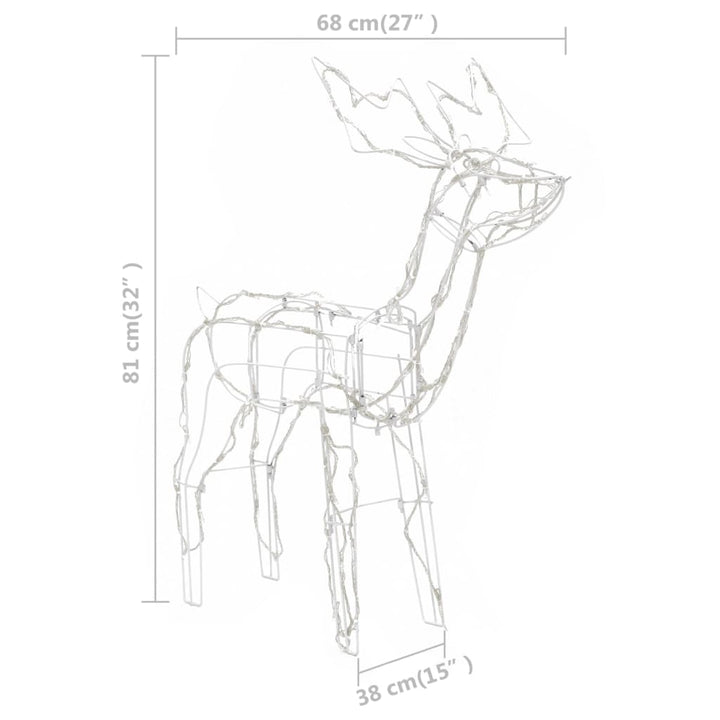 3 Piece Christmas Light Display Reindeers 229 Leds