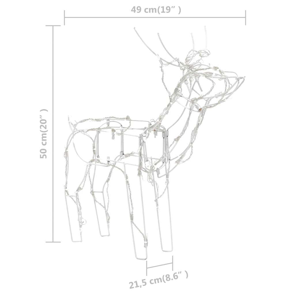 3 Piece Christmas Light Display Reindeers 229 Leds