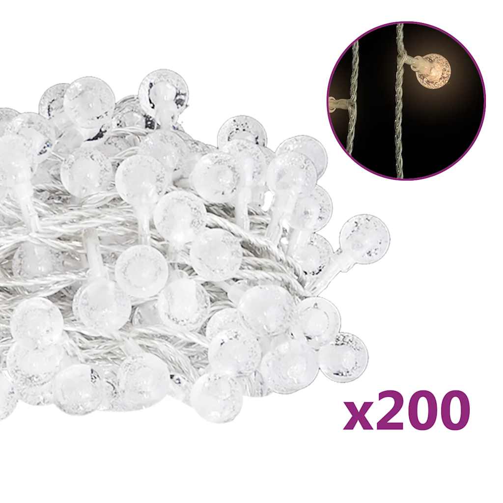 Globe Fairy String Lights 20M 200 Led 8 Function