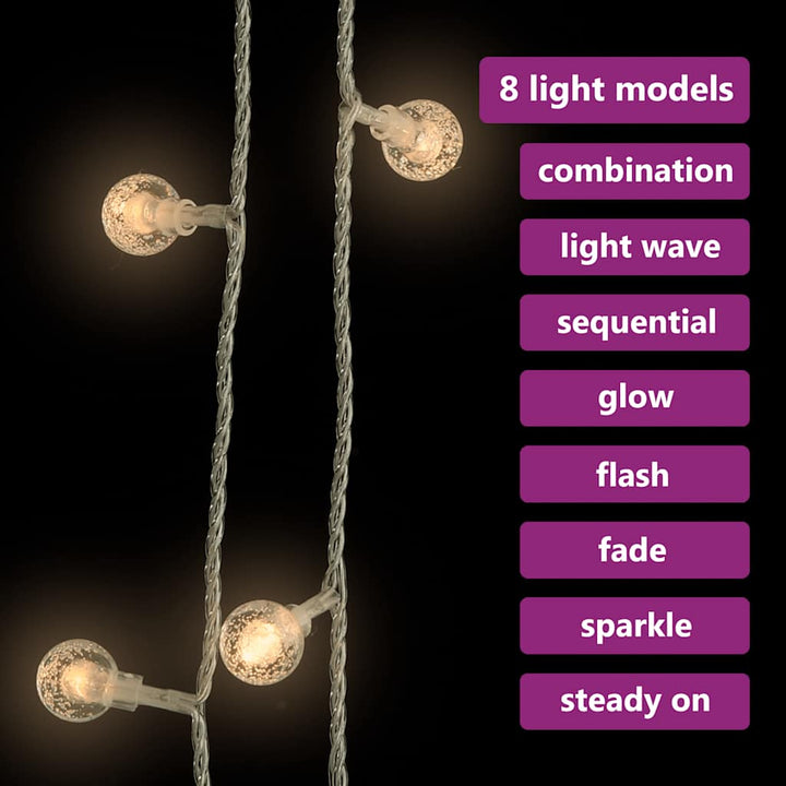 Globe Fairy String Lights 20M 200 Led 8 Function