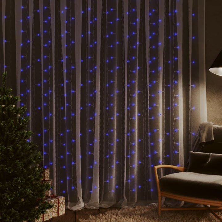 Led Curtain Fairy Lights 3X3M 300 Led Colourful 8 Function