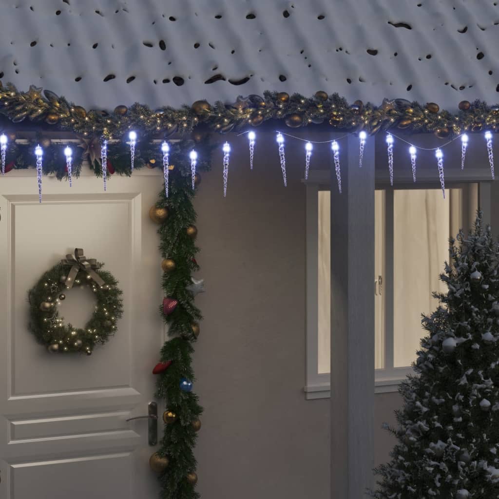 Christmas Icicle Lights 40Pcs Acrylic Remote Control