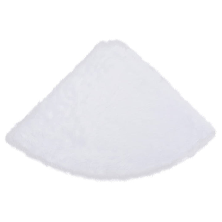 Christmas Tree Skirt White Faux