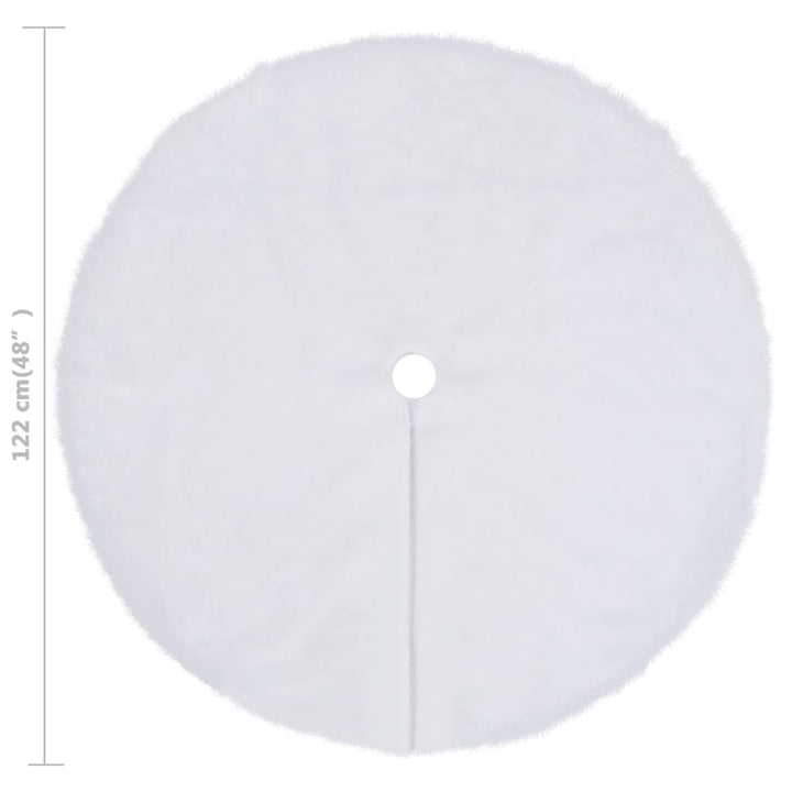 Christmas Tree Skirt White Faux