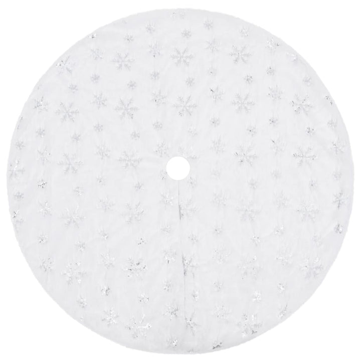 Luxury Christmas Tree Skirt White Faux
