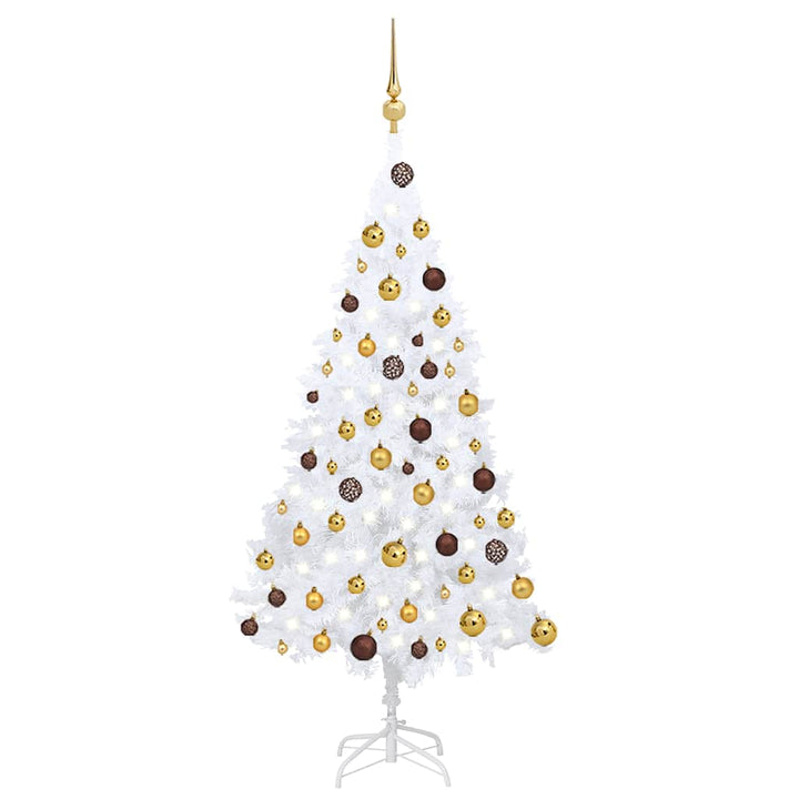 Artificial Pre-Lit Christmas Tree With Ball Set Pvc