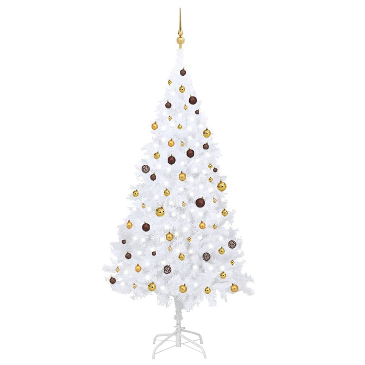 Artificial Pre-Lit Christmas Tree With Ball Set Pvc