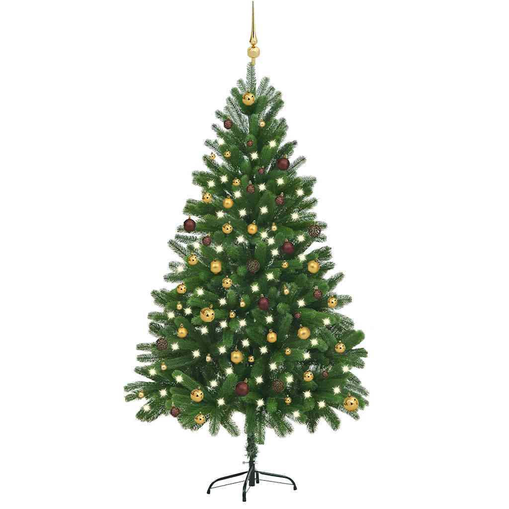 Artificial Pre-Lit Christmas Tree With Ball Set 65 Cm Green
