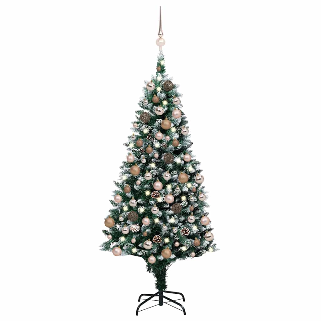 Artificial Pre-Lit Christmas Tree With Ball Set&Pine Cones 180 Cm
