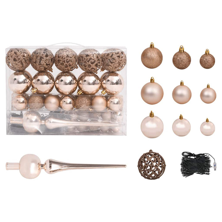 Artificial Pre-Lit Christmas Tree With Ball Set 65 Cm Green