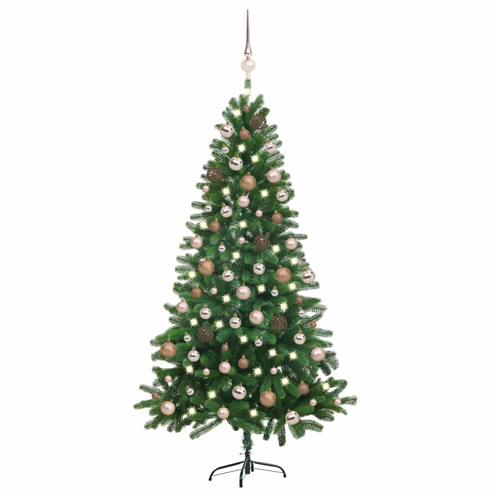 Artificial Pre-Lit Christmas Tree With Ball Set 65 Cm Green