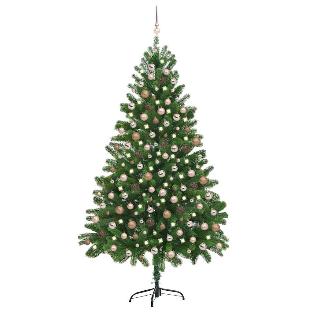 Artificial Pre-Lit Christmas Tree With Ball Set 65 Cm Green