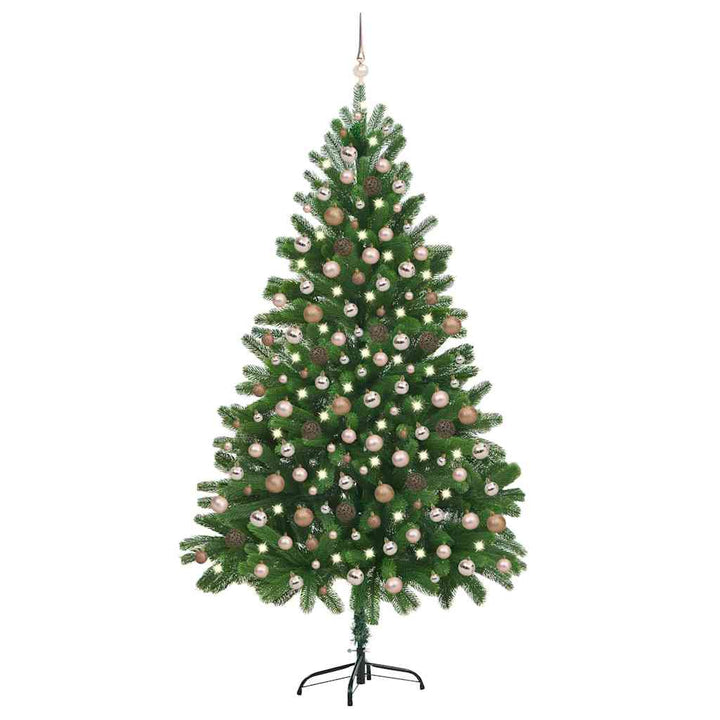 Artificial Pre-Lit Christmas Tree With Ball Set 65 Cm Green
