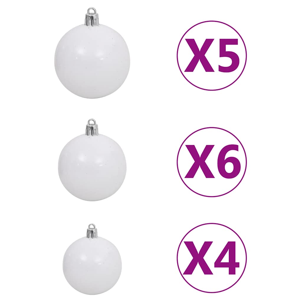 Artificial Half Pre-Lit Christmas Tree With Ball Set