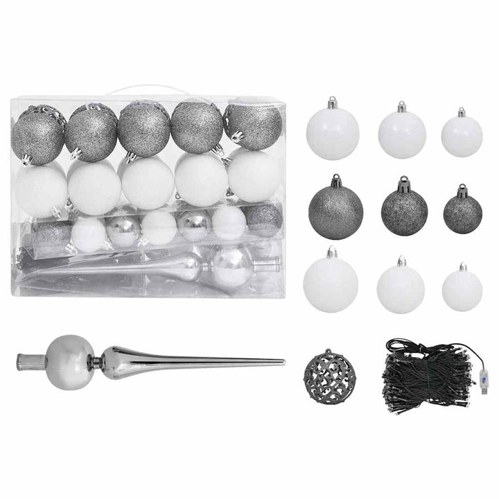Artificial Pre-Lit Christmas Tree With Ball Set 150Cm 380 Branches