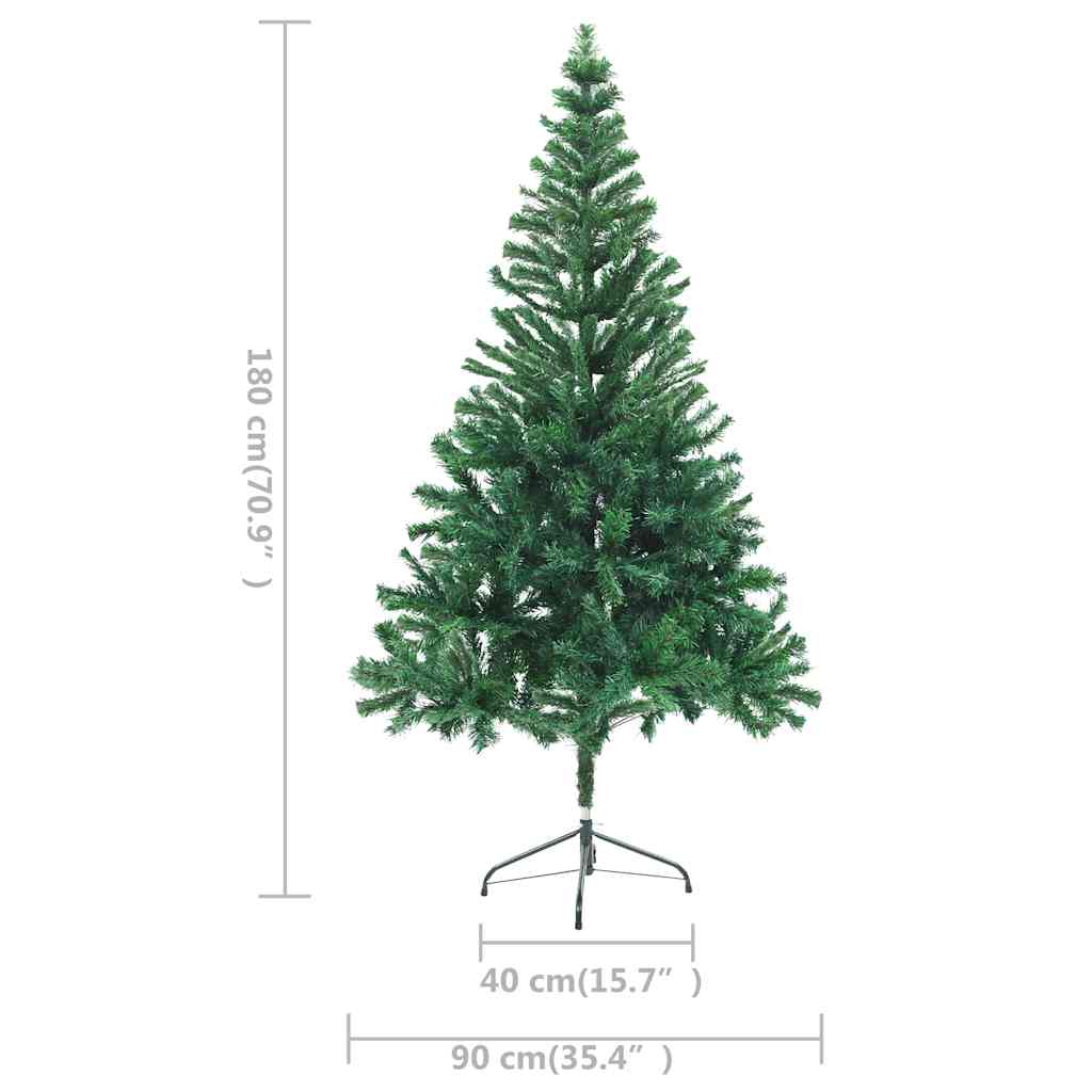 Artificial Pre-Lit Christmas Tree With Ball Set 180Cm 564 Branches