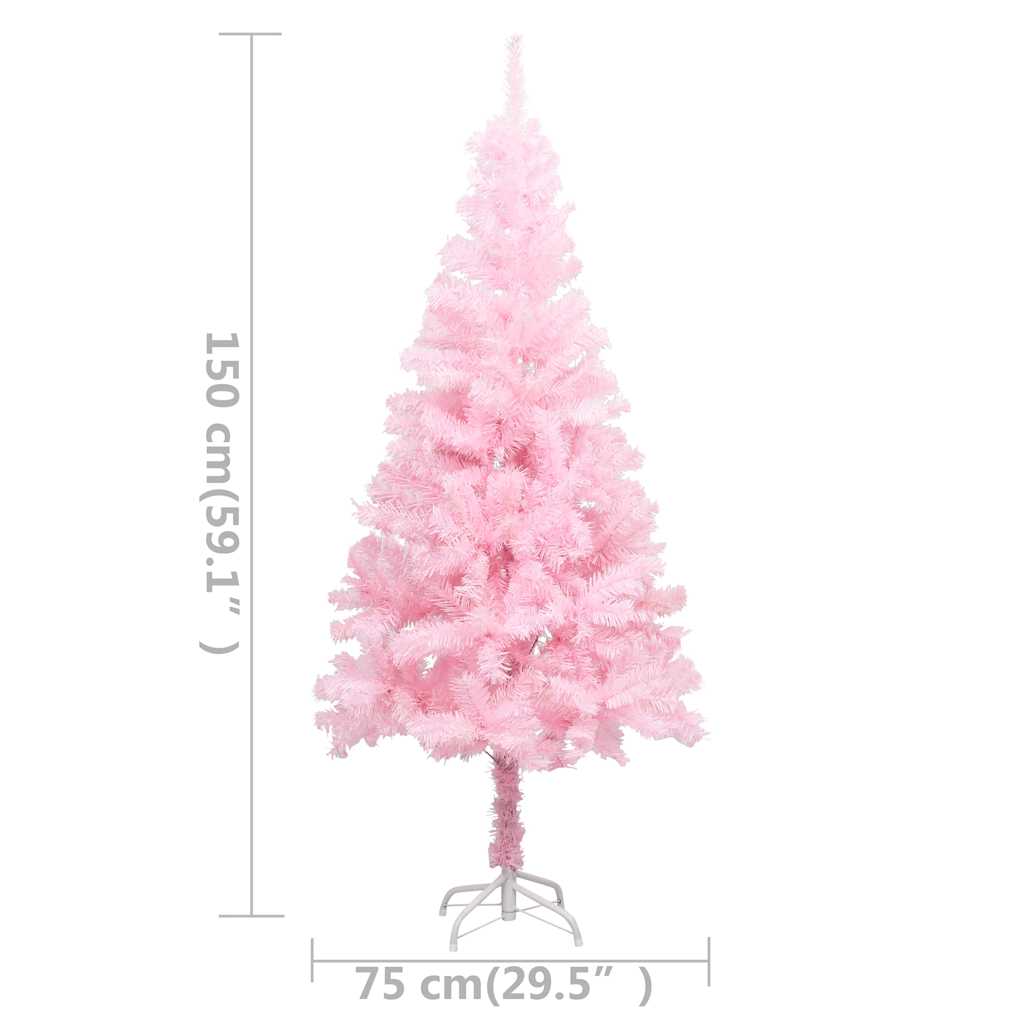 Artificial Pre-Lit Christmas Tree With Ball Set 150 Cm Pvc