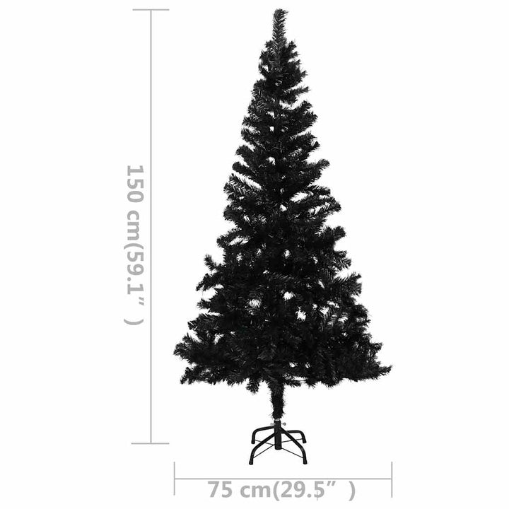 Artificial Pre-Lit Christmas Tree With Ball Set 150 Cm Pvc