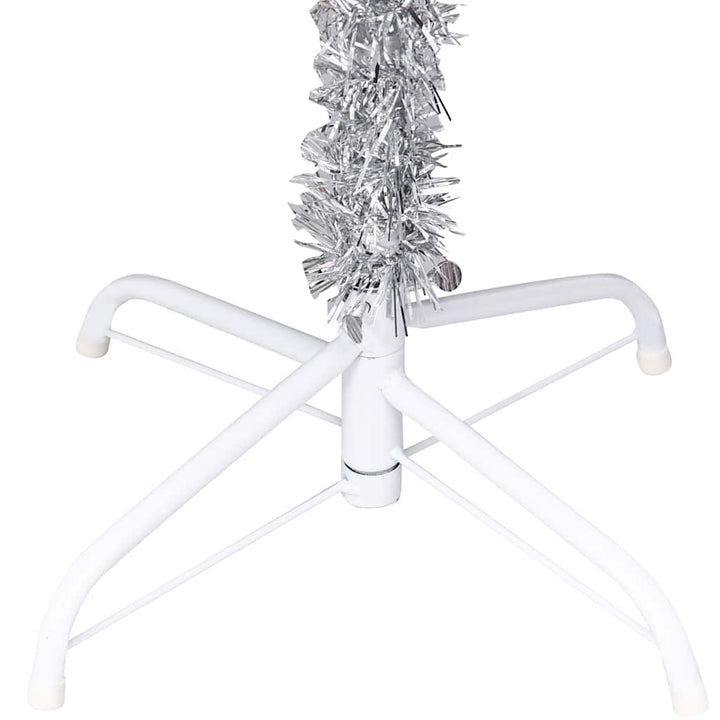 Artificial Pre-Lit Christmas Tree With Ball Set Silver 180 Cm Pet