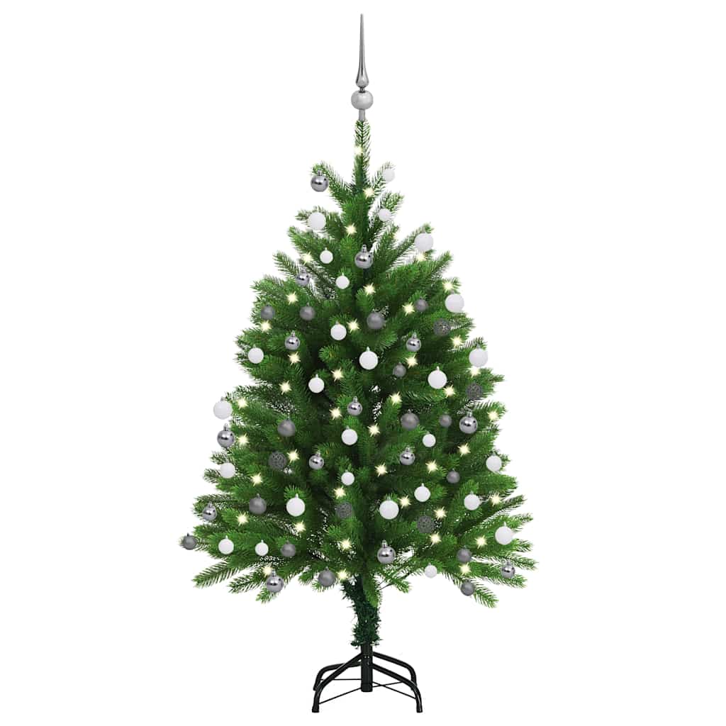 Artificial Pre-Lit Christmas Tree With Ball Set 65 Cm Green