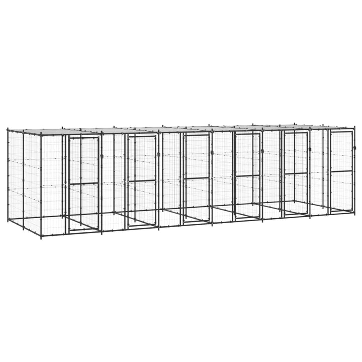 Outdoor Dog Kennel Steel With Roof