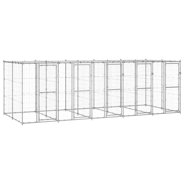 Outdoor Dog Kennel Steel With Roof
