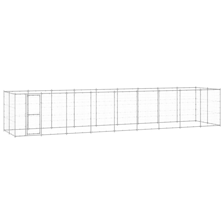 Outdoor Dog Kennel Galvanised Steel With Roof 7.26 M²