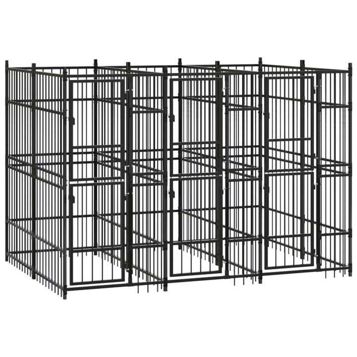 Outdoor Dog Kennel Steel 1.84 M²