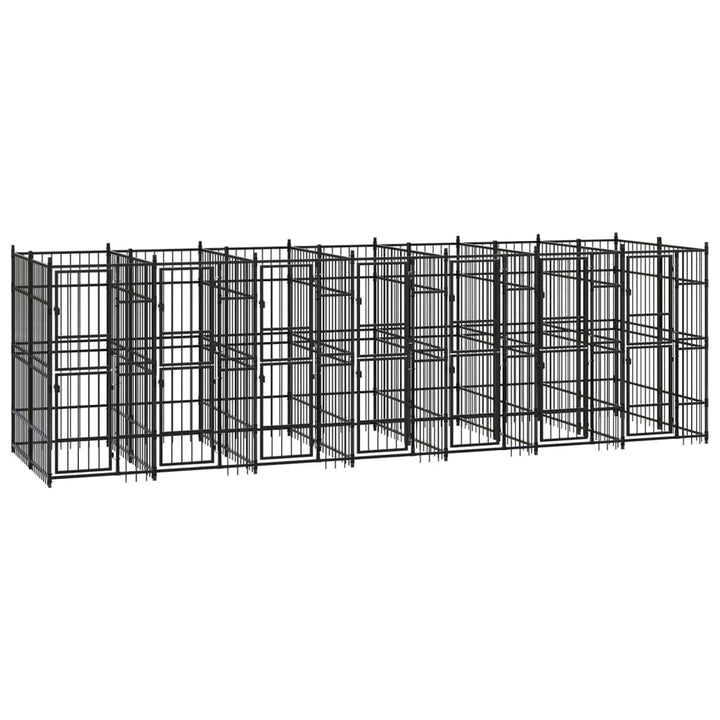 Outdoor Dog Kennel Steel 1.84 M²