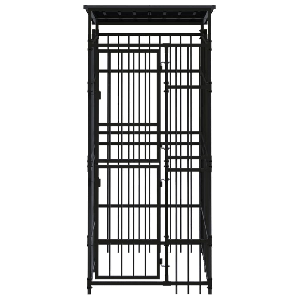 Outdoor Dog Kennel Steel 1.84 M²