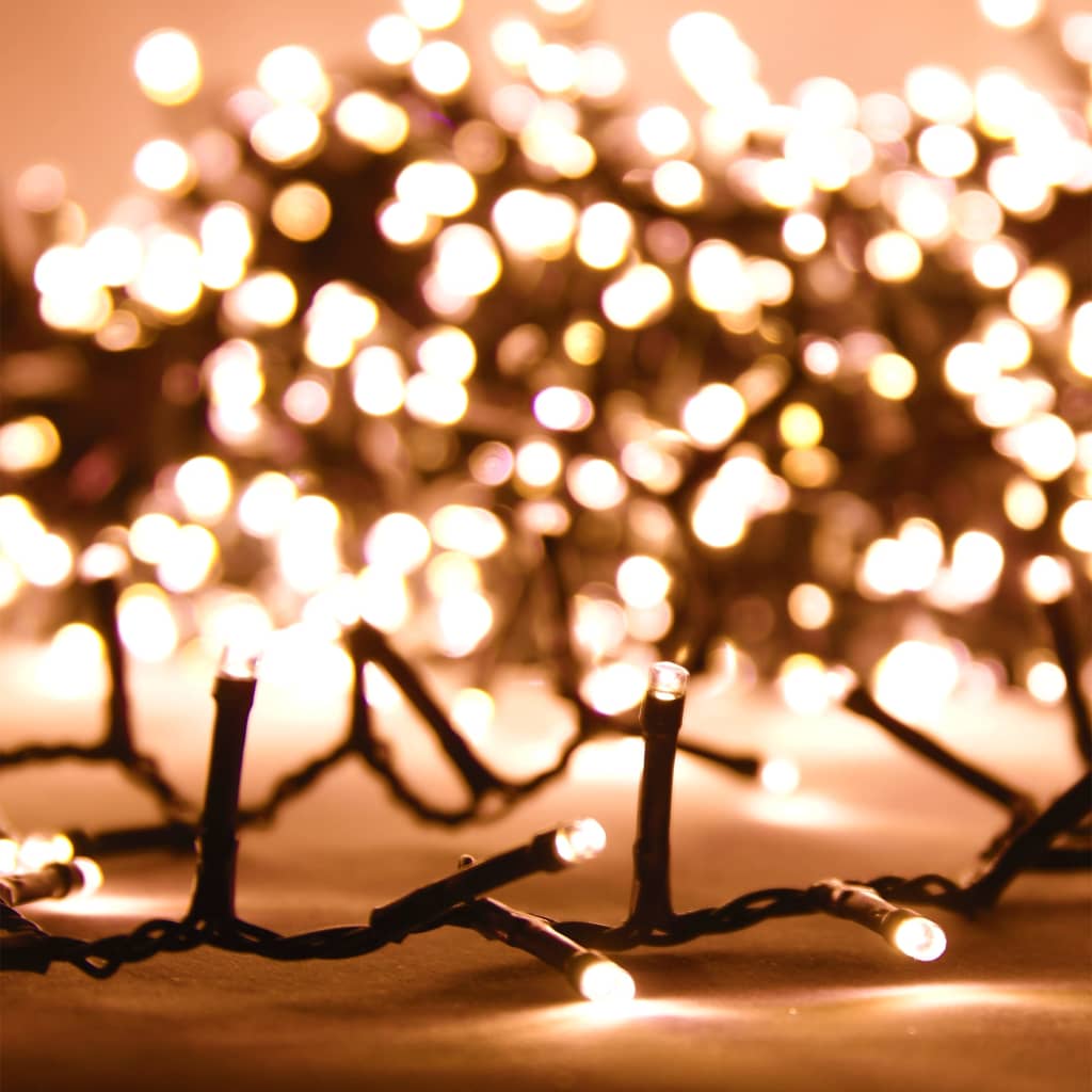 Compact Led String With 400 Leds Warm White Pvc