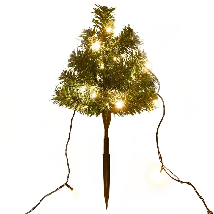 Christmas Pathway Trees 6 Pcs With Leds 45 Cm Pvc
